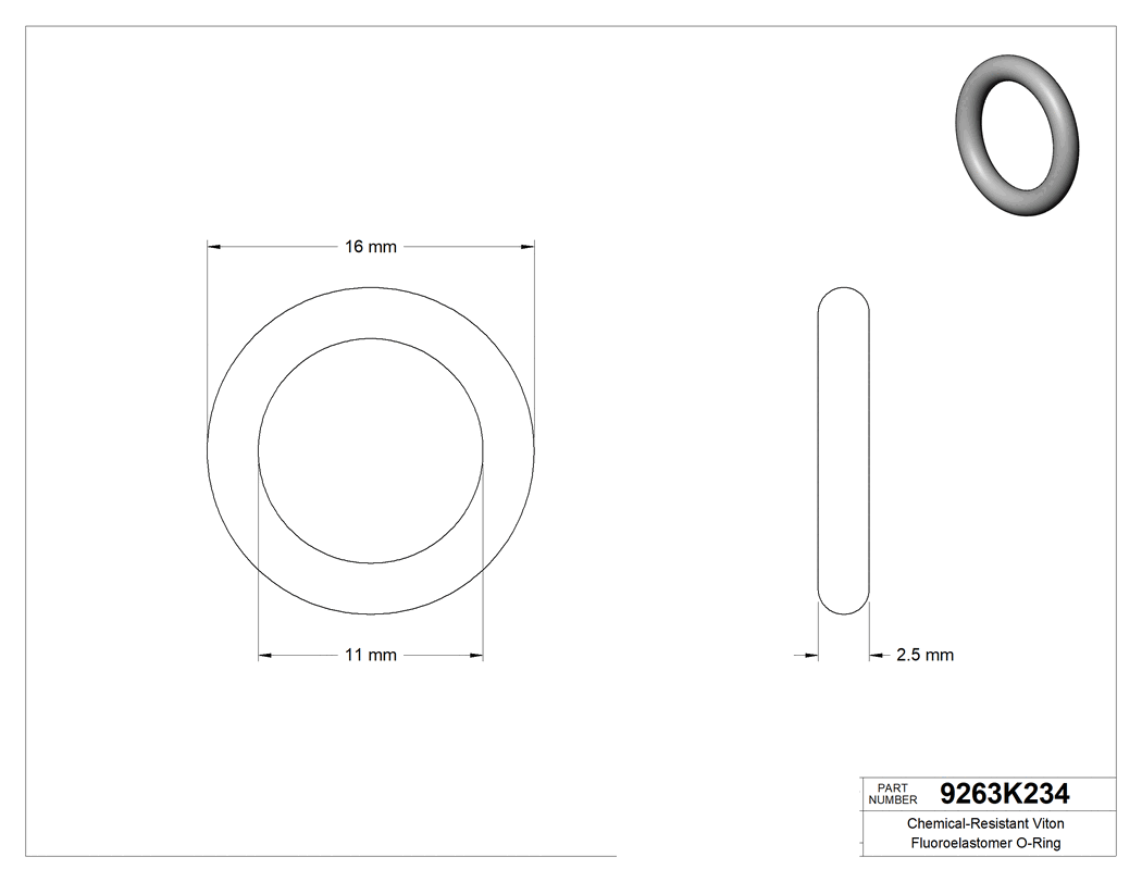 Technical drawing - 9263K234
